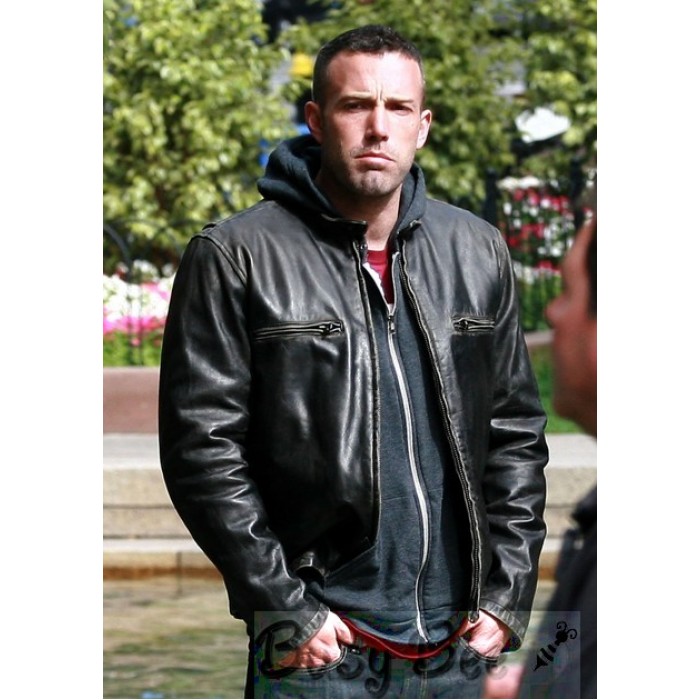 Ben Affleck The Town Doug MacRay Black Biker Leather Jacket